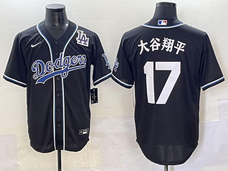 Men 2025 Los Angeles Dodgers #17 Ohtani Black Three generations Fashion Nike MLB Jersey style 70411->los angeles dodgers->MLB Jersey